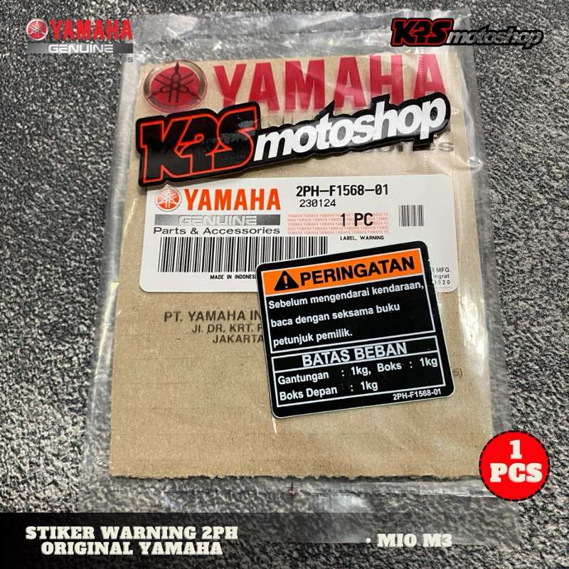 Mio Motorcycle Load Limit WARNING STICKER STICKER 2PH-F1568-01 YGP ...
