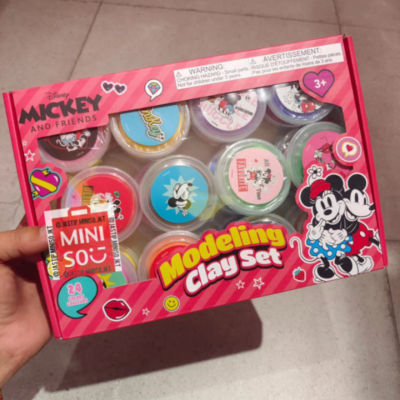 Miniso Colored Modeling Clay Set MICKEY MOUSE Collection (24pcs