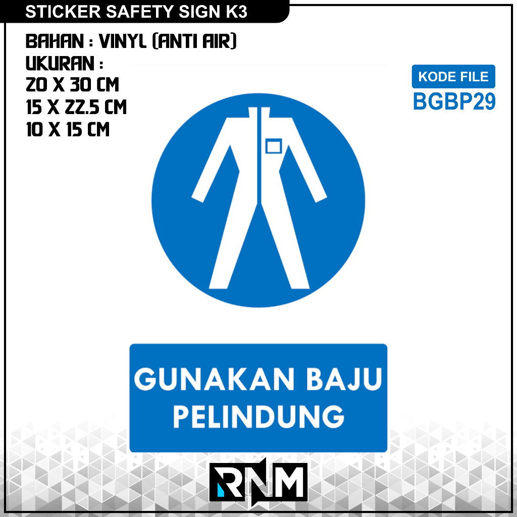 Safety SIGN STICKER RAMBU K3 USES PROTECTIVE CLOTHES | Shopee Malaysia