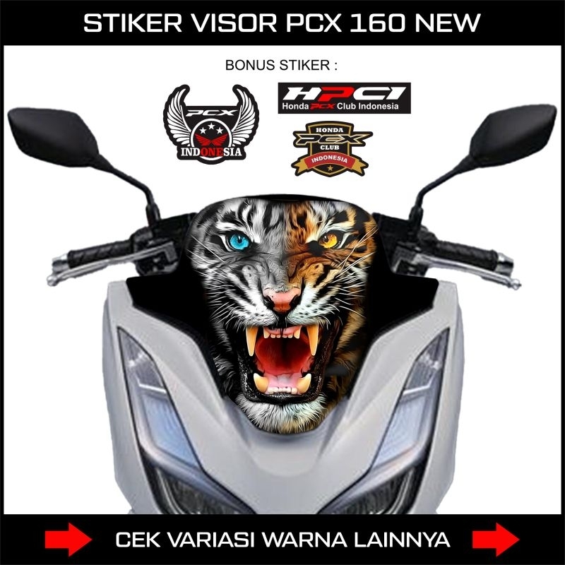 Pcx 160 VISOR DECAL STICKER/HONDA PCX 160 VISOR STICKER/CUSTOM Shopee
