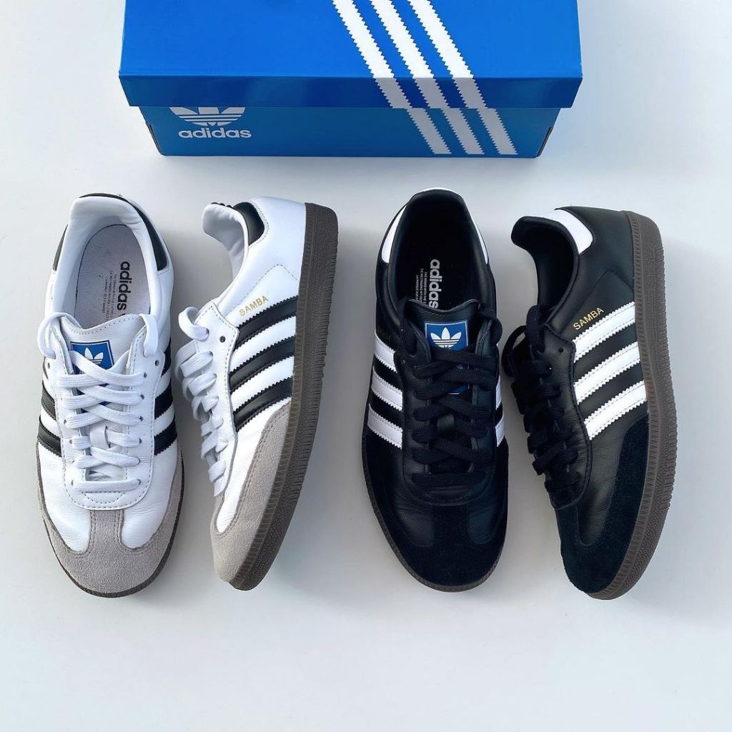 New Adidas Samba og Classic White Black gum Shoes 100% Vantelwt Shoes ...