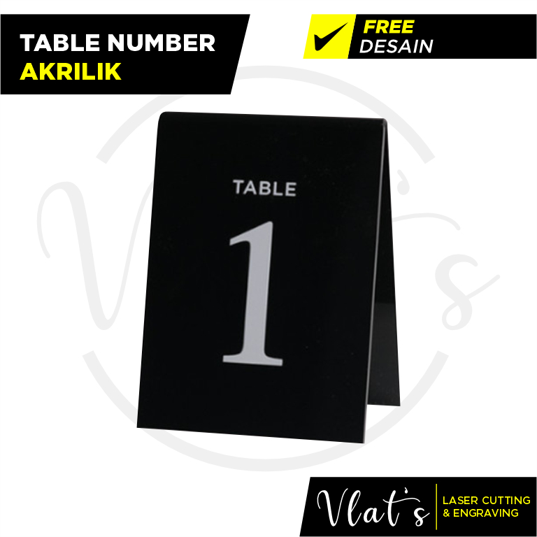 Embossed Acrylic Table Number | Acrylic Table Number | Table No Custom ...