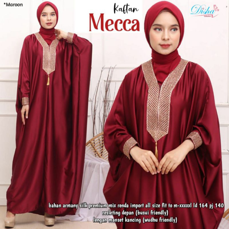 Mecca Kaftan Lebaran Kaftan Women Premium Silk Material By Disha ...