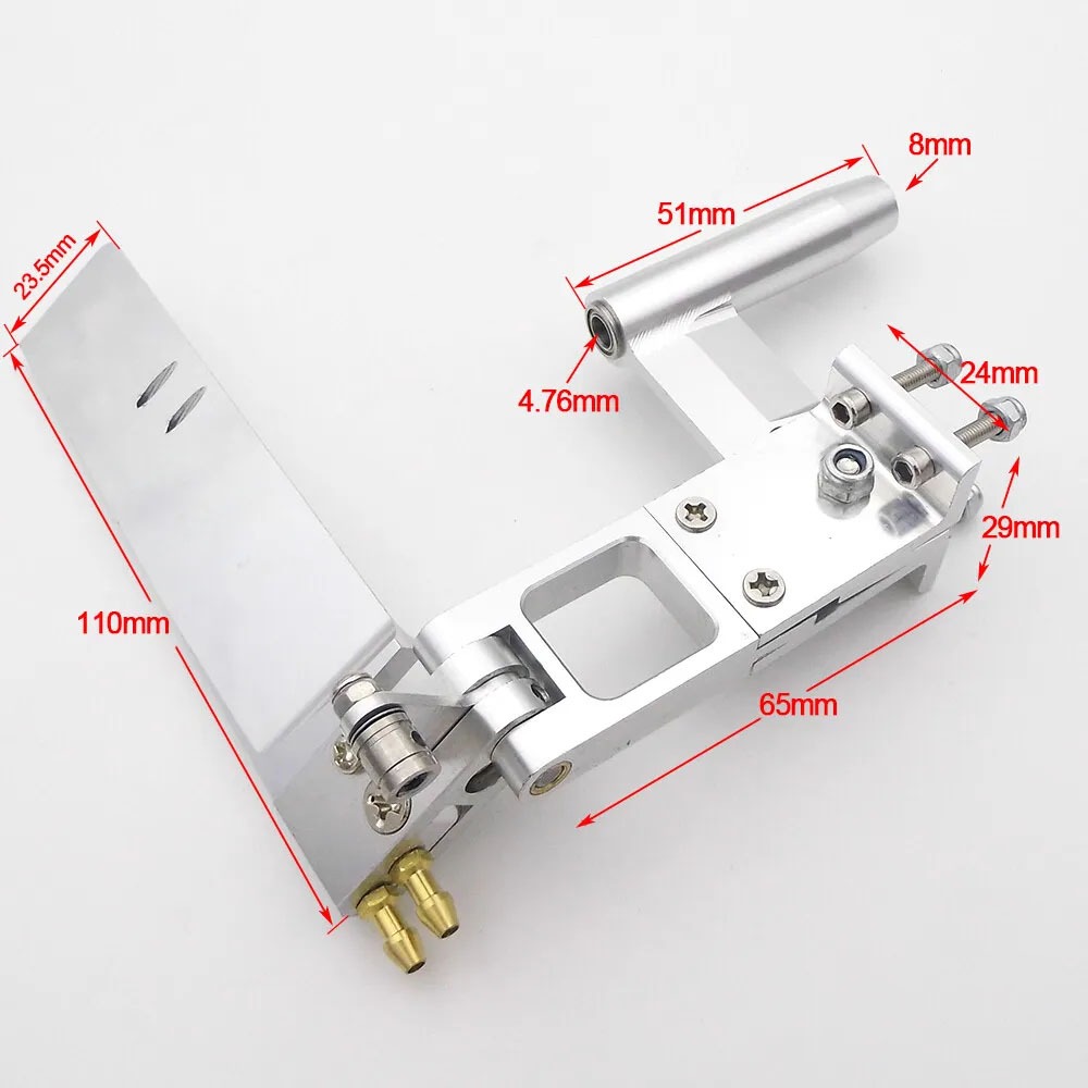 Rc boat rudder strut 70x110mm ID shaft 4/4.76mm Aluminum cnc | Shopee ...