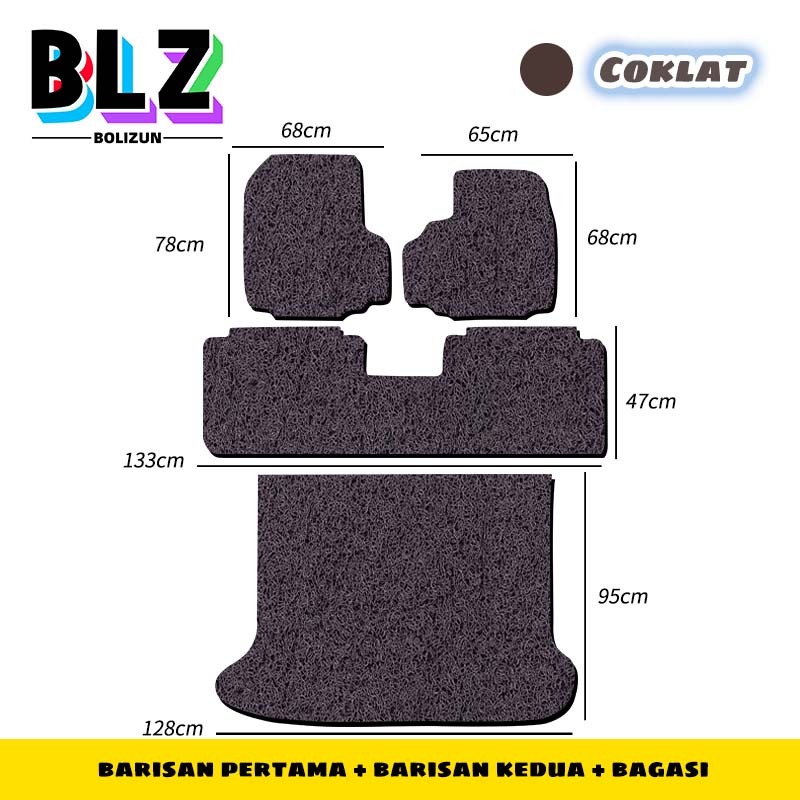 Bolizun Car Carpet Noodles Vermicelli Custom HYUNDAI IONIQ 5 2022 2024 2 Rows 2 Rows Luggage