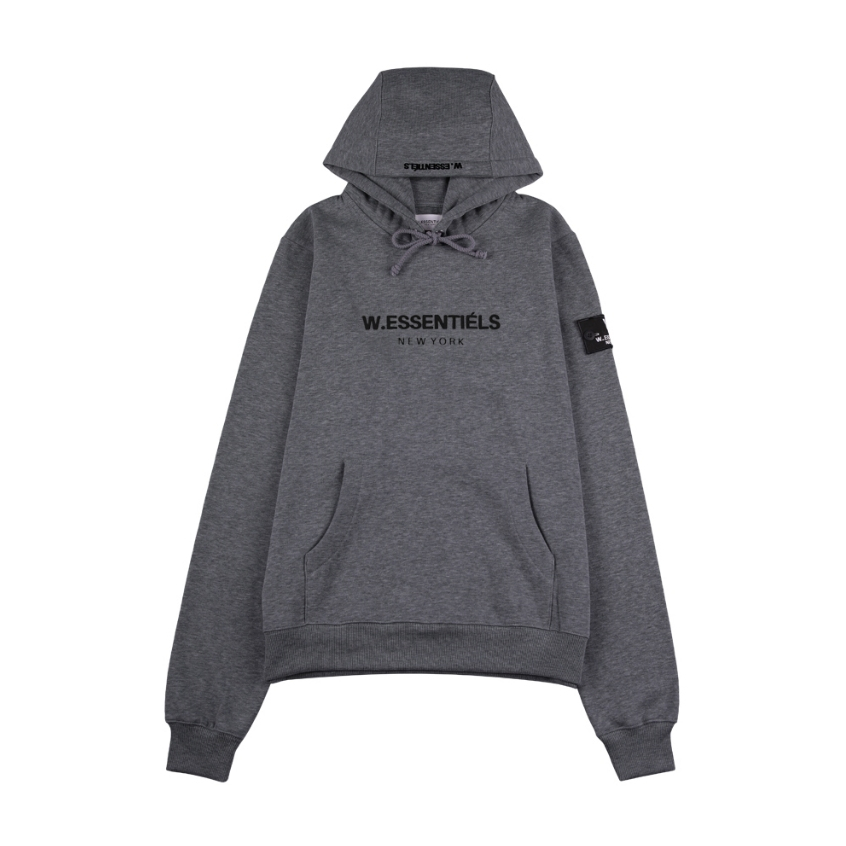 W Essenties New York Hoodie Oversize Mid Logo Dark Heather - 100% ...