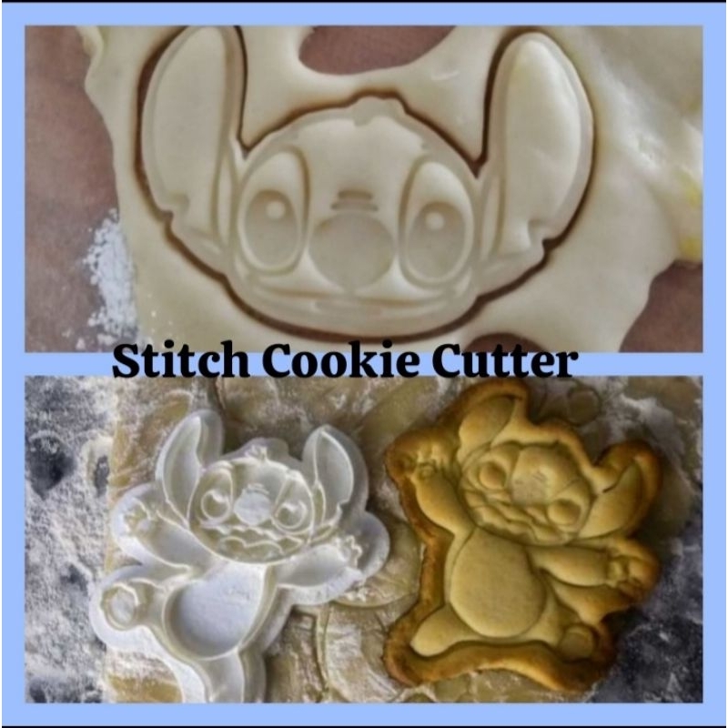 Lilo & Stitch Cookie Cutters Set With Insert - Approx. 8cm, Handmade Plastic Cutters For Baking
