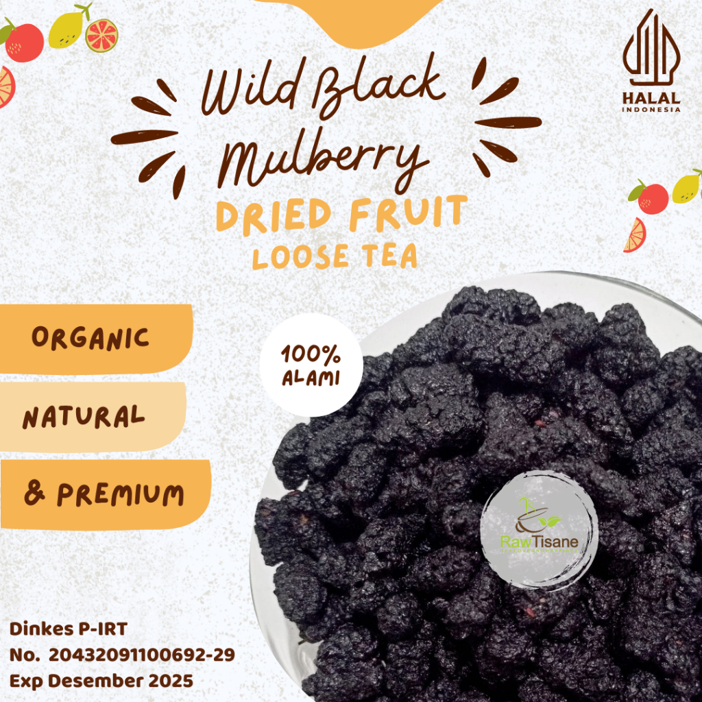 HITAM Raw TISANE Dried Wild Black Mulberry Fruit Tea Dried Black Mulberry Fruit Tea 100 Grams Shopee Malaysia