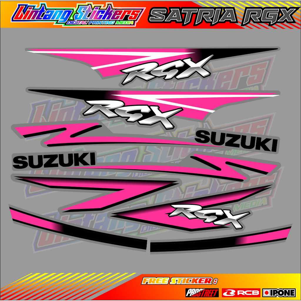 Suzuki SATRIA RGX Variation STRIPING/STICKER LIST MOTOR SATRIA RGX ...