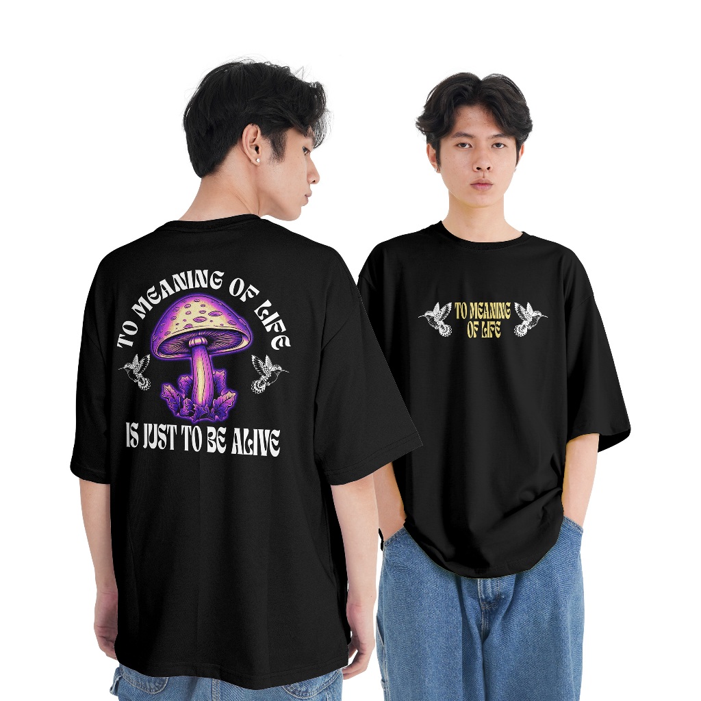 Naughy Black Oversize Tshirt Meaning Of Life Kaos Distro