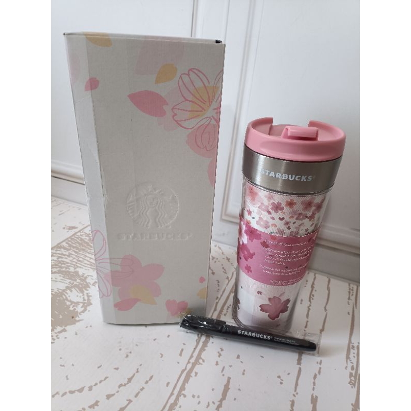 Original Japan Starbucks tumbler Sakura doodle it new with box create ...