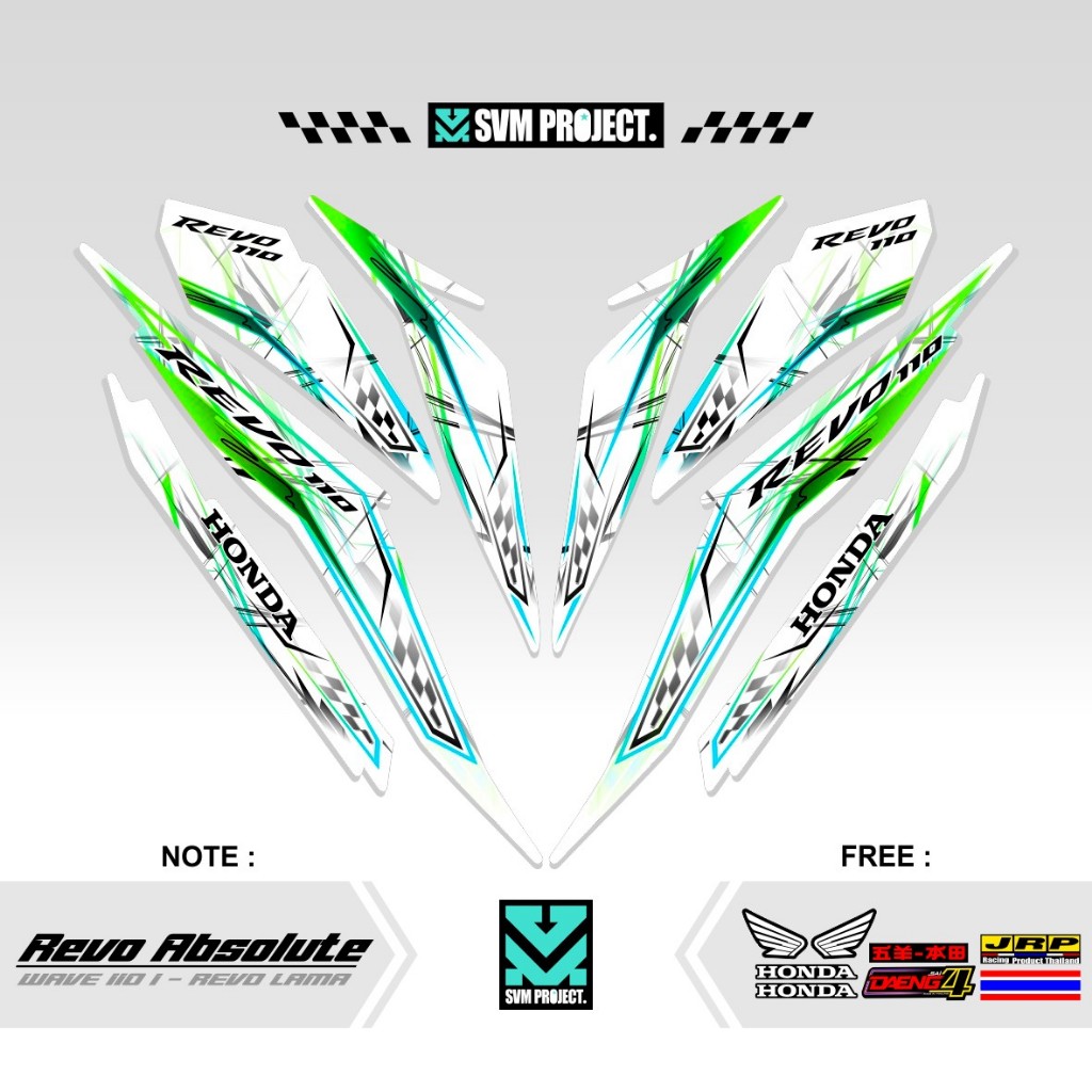 ABSOLUTE REVO 110 CW STRIPING MOTIF 100 ABSOLUTE REVO 110 STICKER/ REVO ...