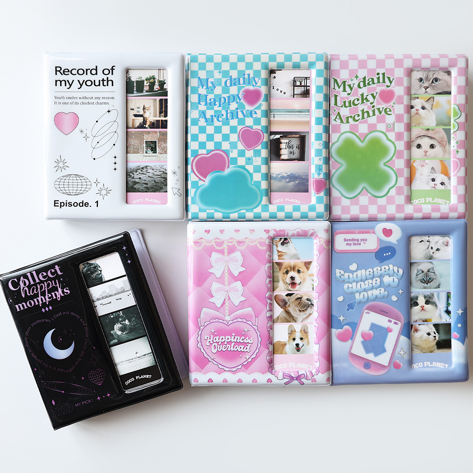 20 Pages 4 Cut Photo Strip Storage Album 6 Inch Photo Card Collection ...