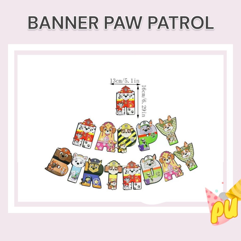 PAW PATROL Personalised Birthday Bunting Banner – Add Child's Name & Age!