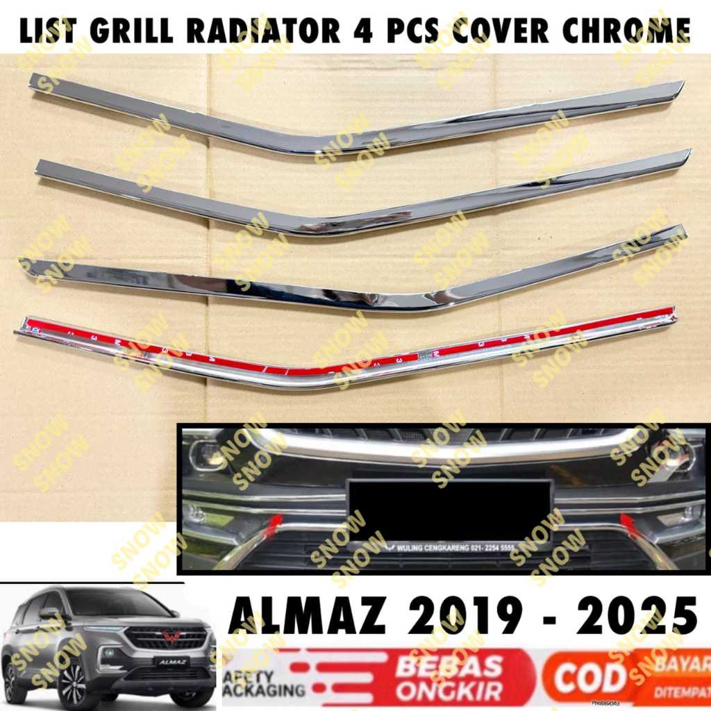 List Grill Bumper Radiator Almaz 2019 2021 2023 2024 205 Chrome Cover ...