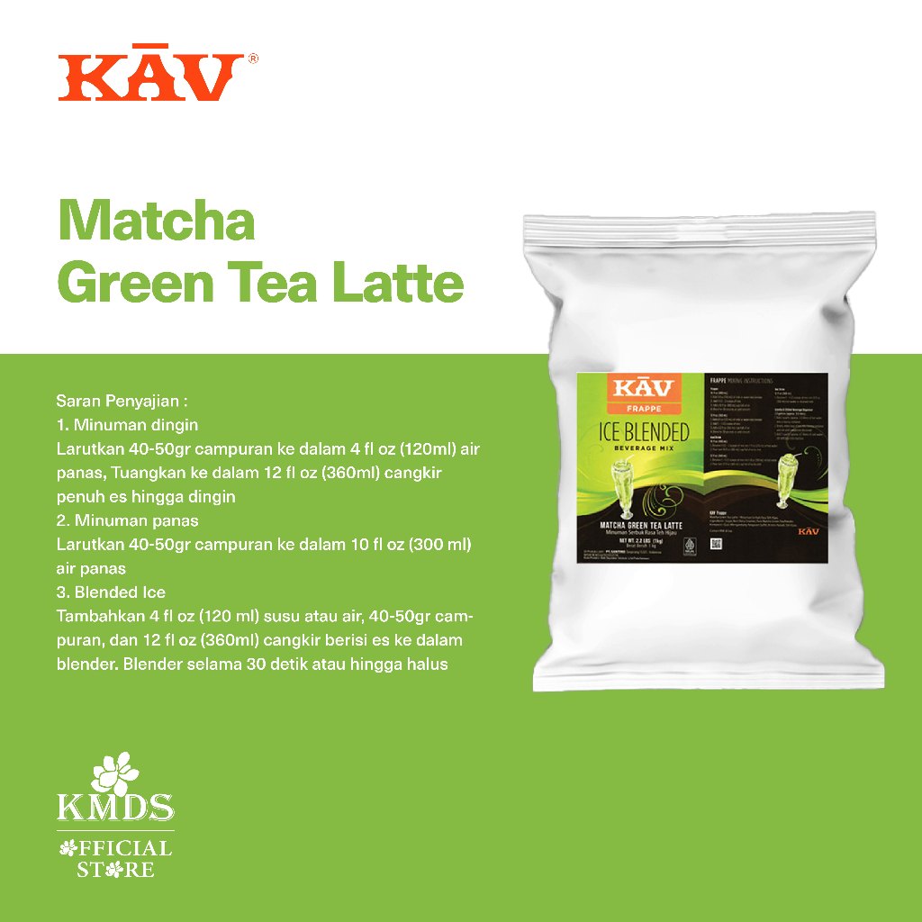 KAV Matcha Green Tea Latte Premium Powder 1 KG | Shopee Malaysia