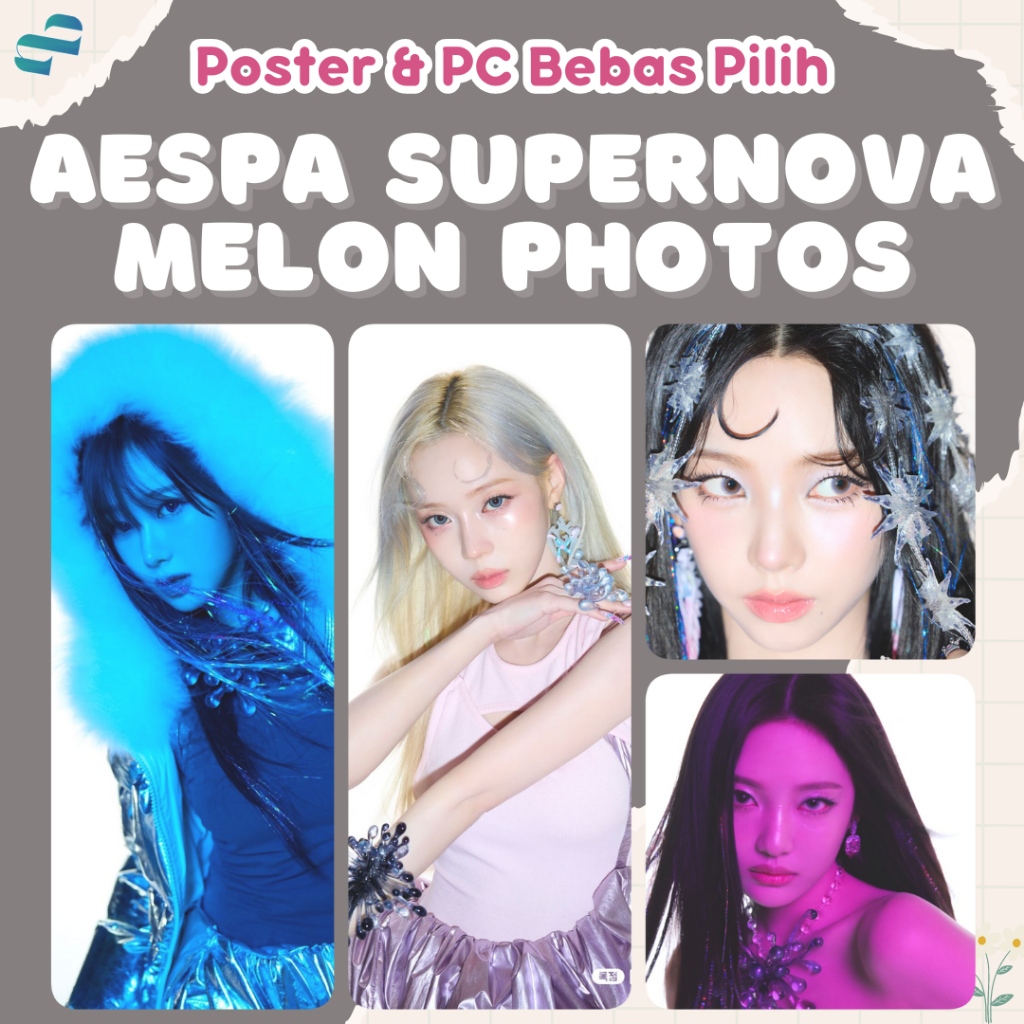 Aespa Supernova Melon Exclusive Photo Poster | Kpop Poster A4 A5 A6 ...
