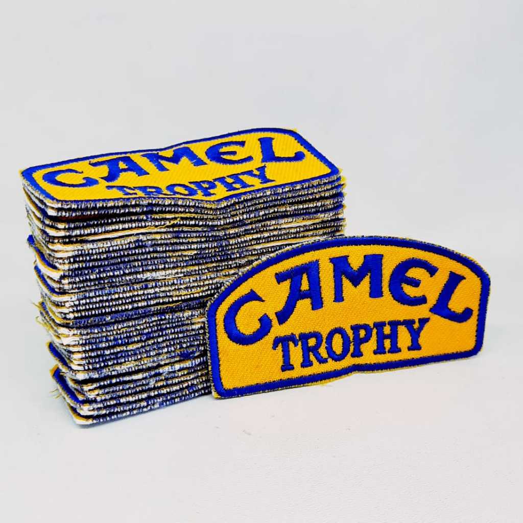 CAMEL NAVY BLUE EMBROIDERED PATCH FABRIC SIZE 8X4CM | Shopee Malaysia