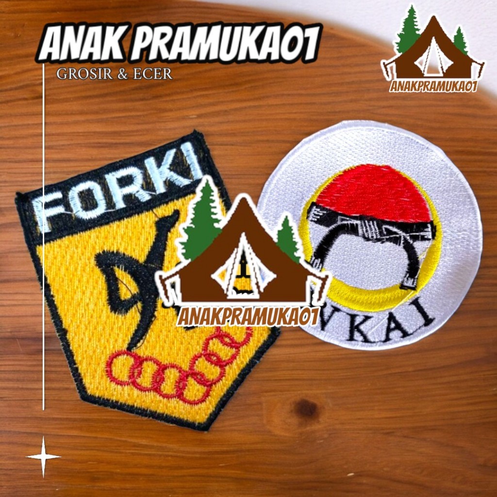 Embroidered forki and inkai logo (grain) | Shopee Malaysia