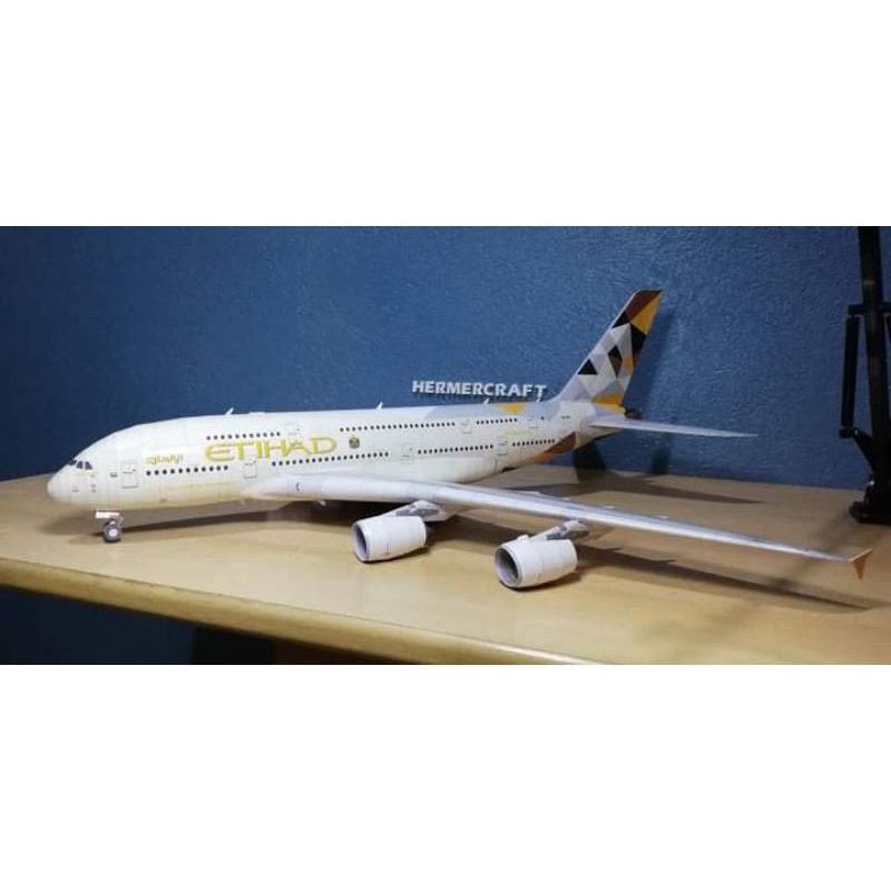 Etihad Airbus A380-800 plane papercraft pattern sheet (2OP-Aa6 ...