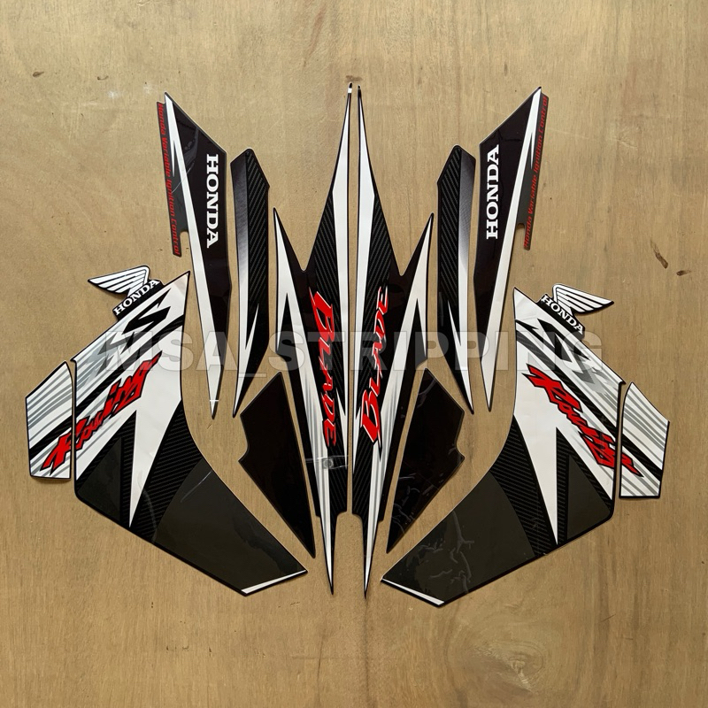 HITAM Stripping strip stickers sticker lis polet body Honda blade ...
