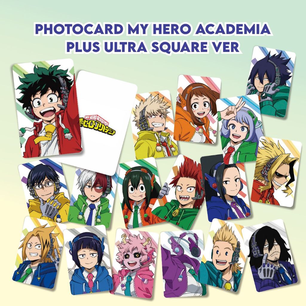 BOKU NO HERO ACADEMIA Anime Character Photocard (Plus Ultra Square Ver ...