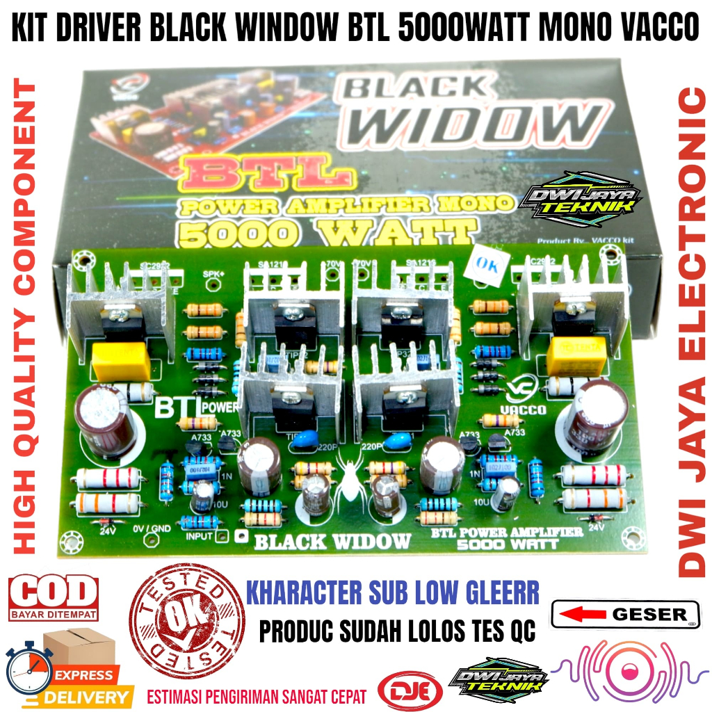 Black widow BTL Driver Kit 5000W Power Amplifier SAFARI BTL Vacco