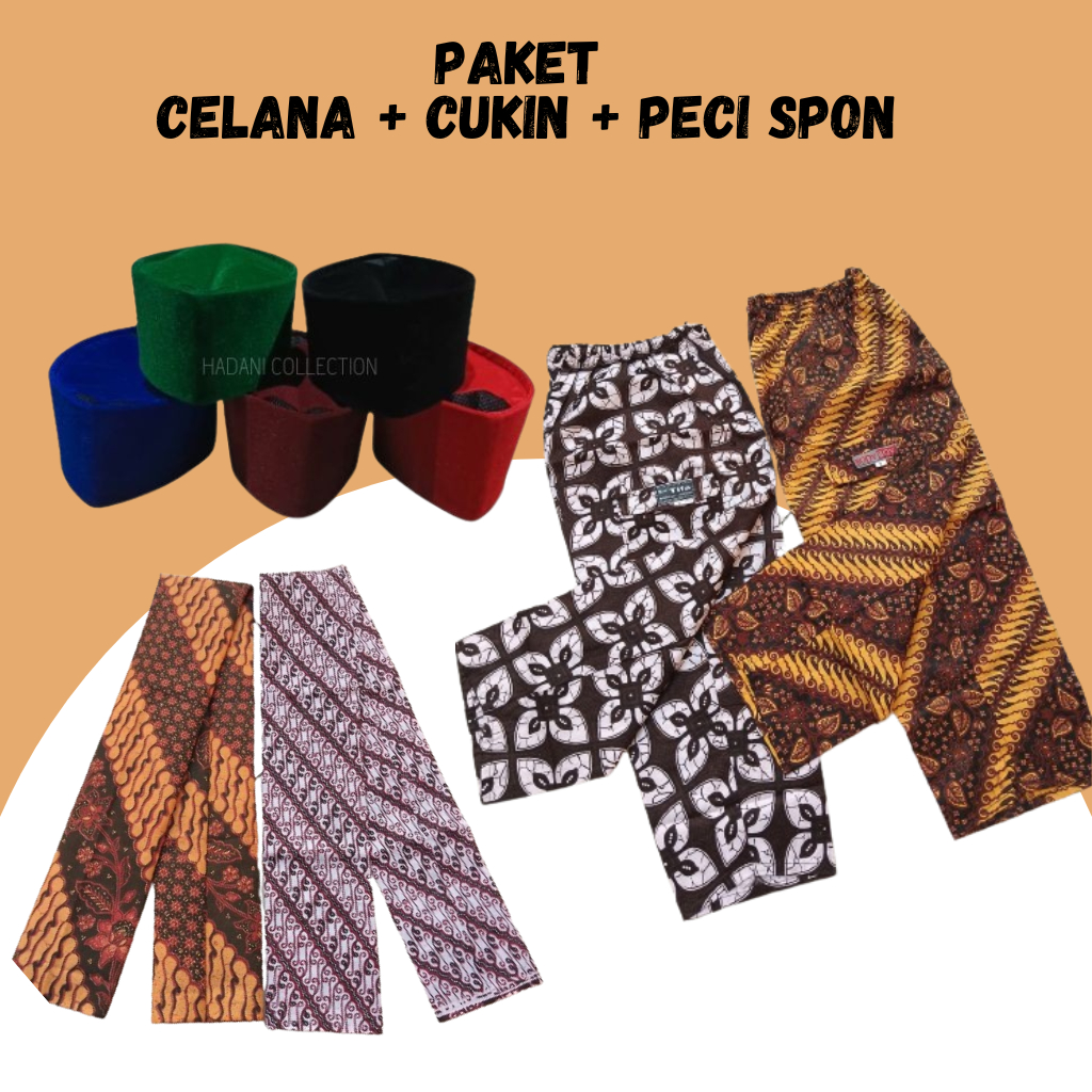 Boim Batik Pants Package for Children to Adults Betawi Get a Sponge Cap ...