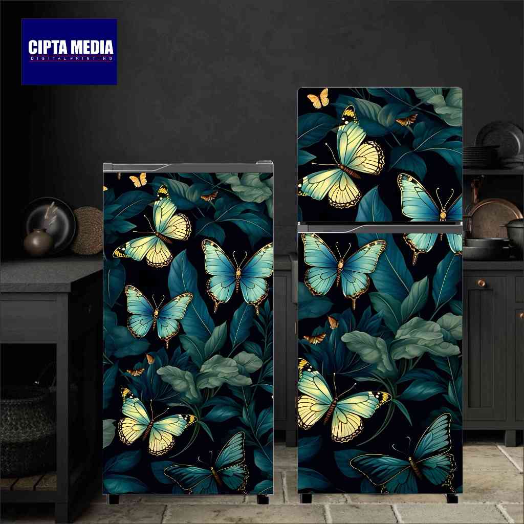 (NEWEST) Luxury AND ELEGANT REFRIGERATOR STICKER. For 1 DOOR AND 2 ...