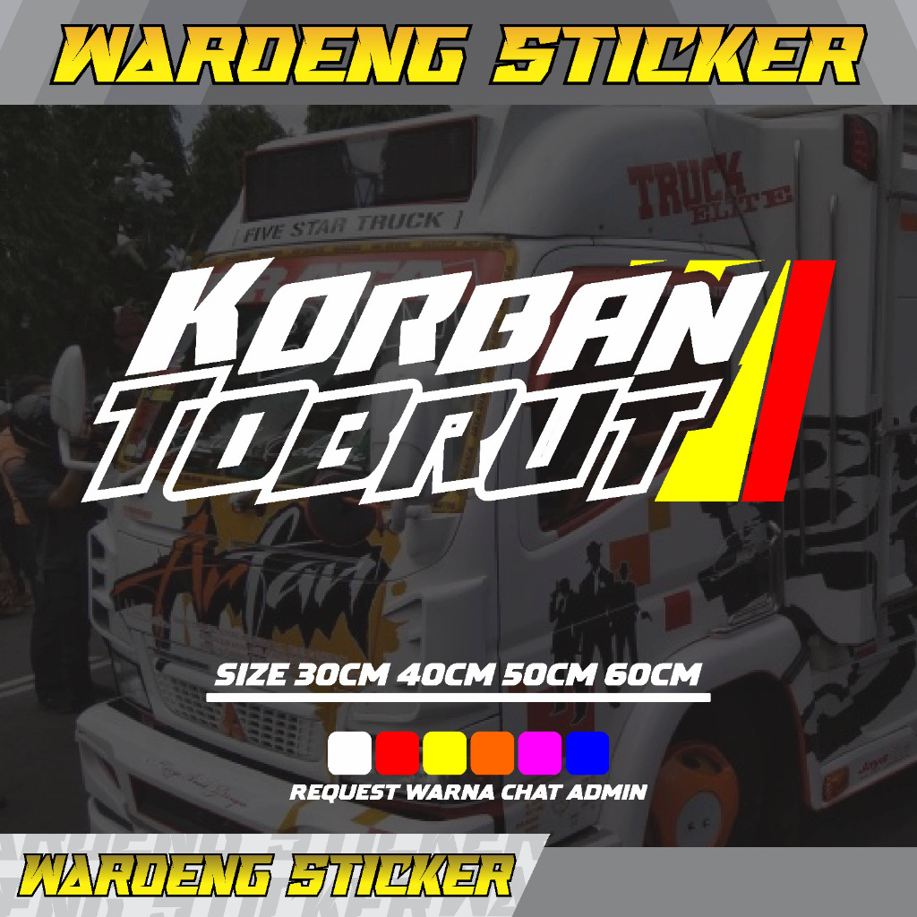 Tobrut 2 Victim CUTTING Sticker Reflective Flame Good Material Can