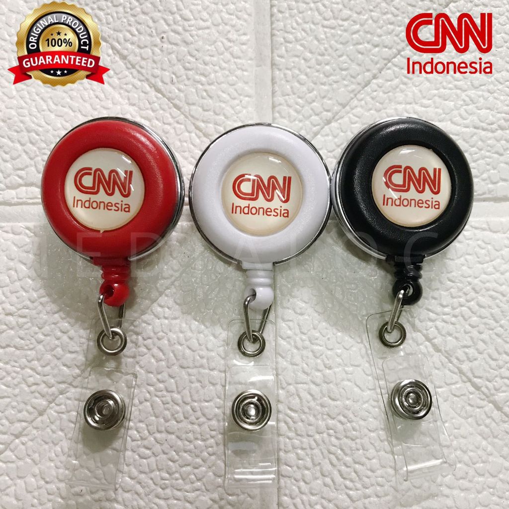 Yoyo ID CARD Swivel-NAMETAG LOGO CNN INDONESIA | Shopee Malaysia