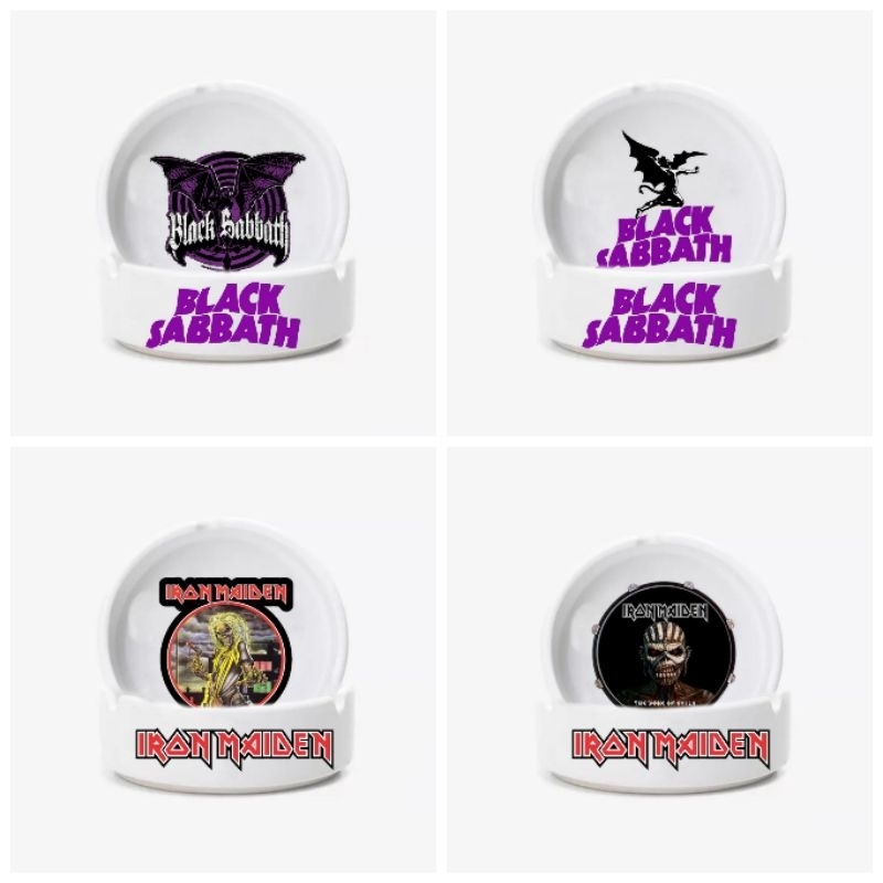 Black sabbath band Ashtray/iron maiden Ceramic Ashtray/aesthetic