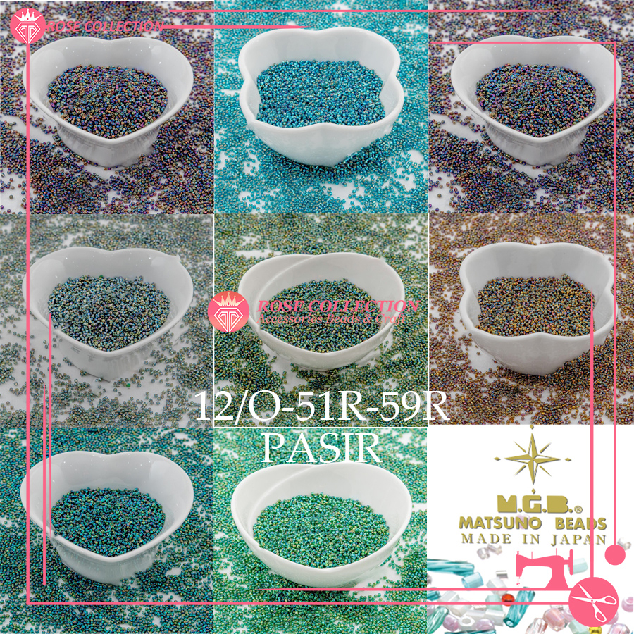 Sand Sequins / Japanese Mote MGB Color 51R-59R 12/O ORIGINAL (10 grams ...