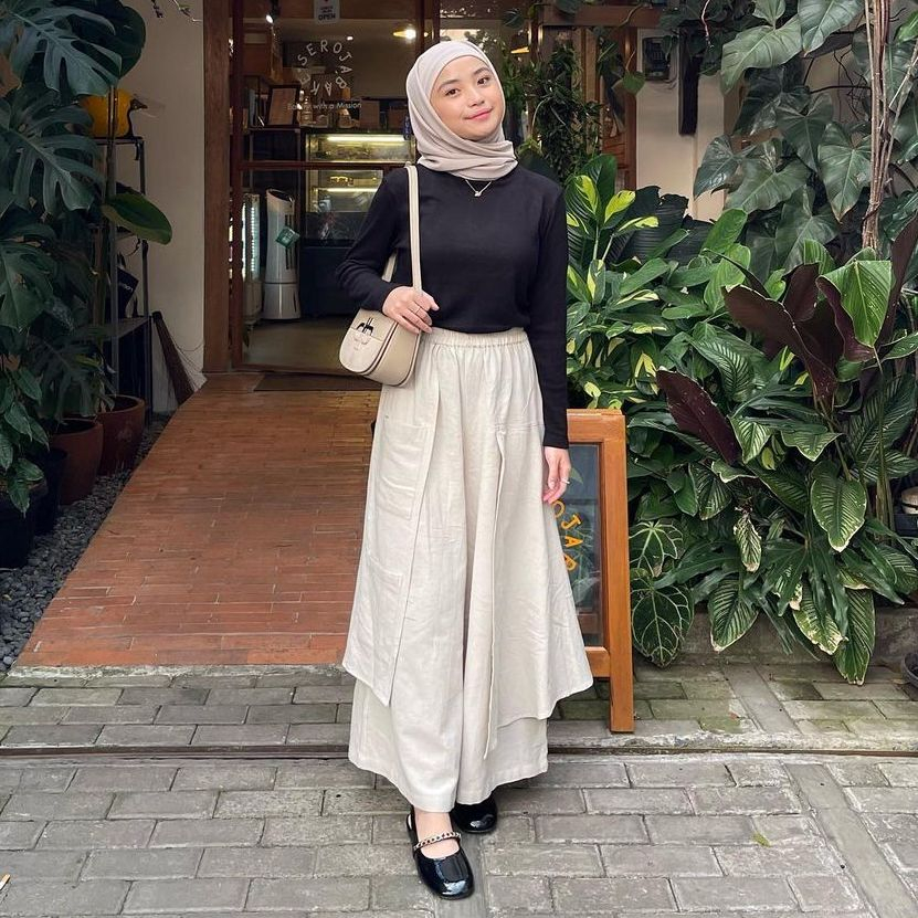 Lozy Hijab Meelva Pants (Linen Culottes) Shopee Malaysia