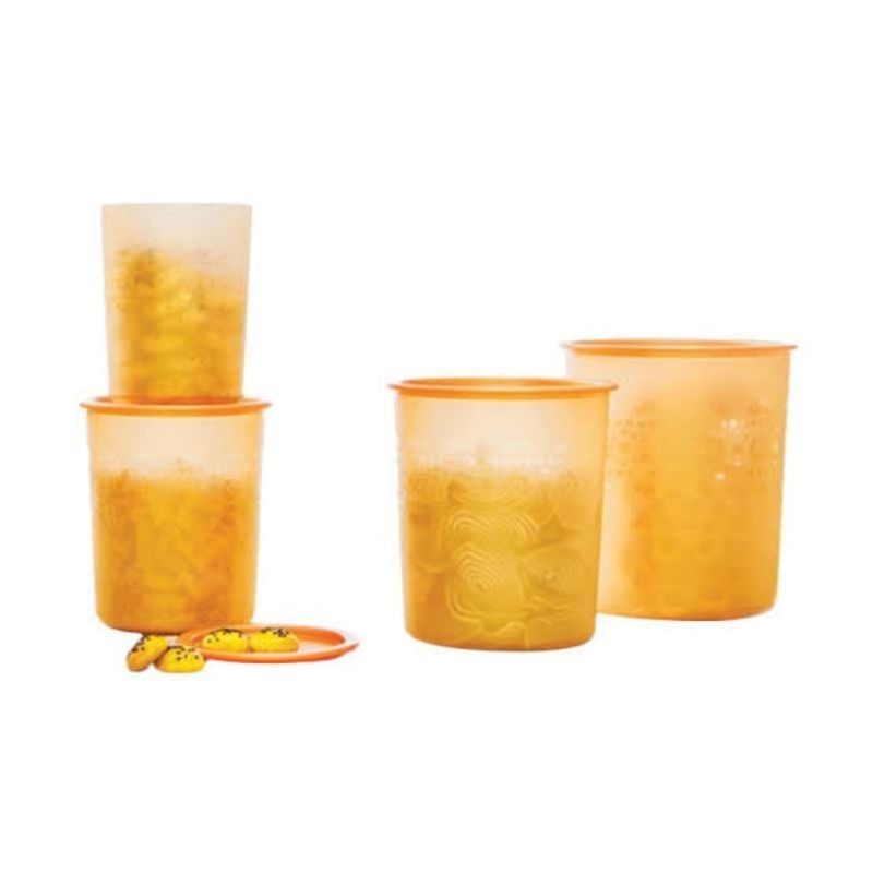 Snack Jar/Snack Food Container Mosaic Canister Gold Tupperware Shopee Malaysia