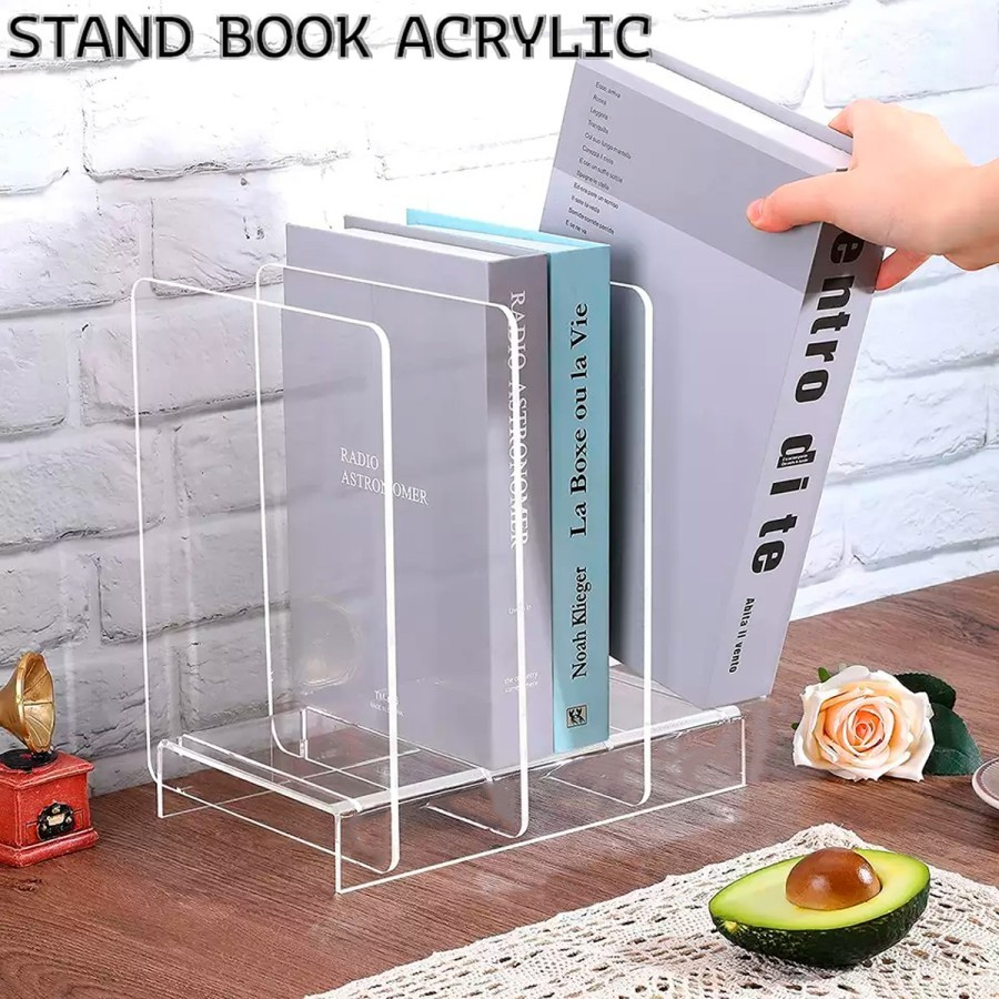 Acrylic BOOK DISPLAY STAND/ACRYLIC BOOK Divider Rack/BOOK Holder Shopee Malaysia
