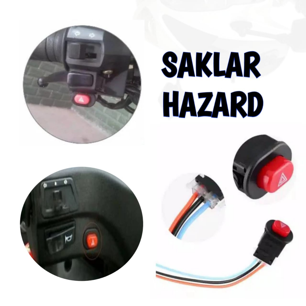 TOMBOL Universal Motorcycle Car LED On Off Hazard Button Switch ...