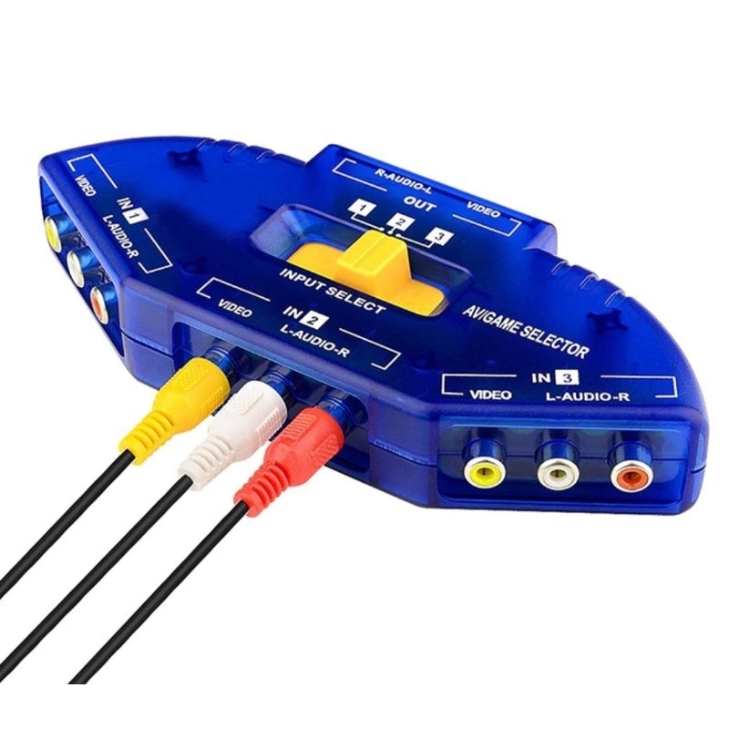 Av selector switch box AV multi 3 in 1 audio video Shopee Malaysia