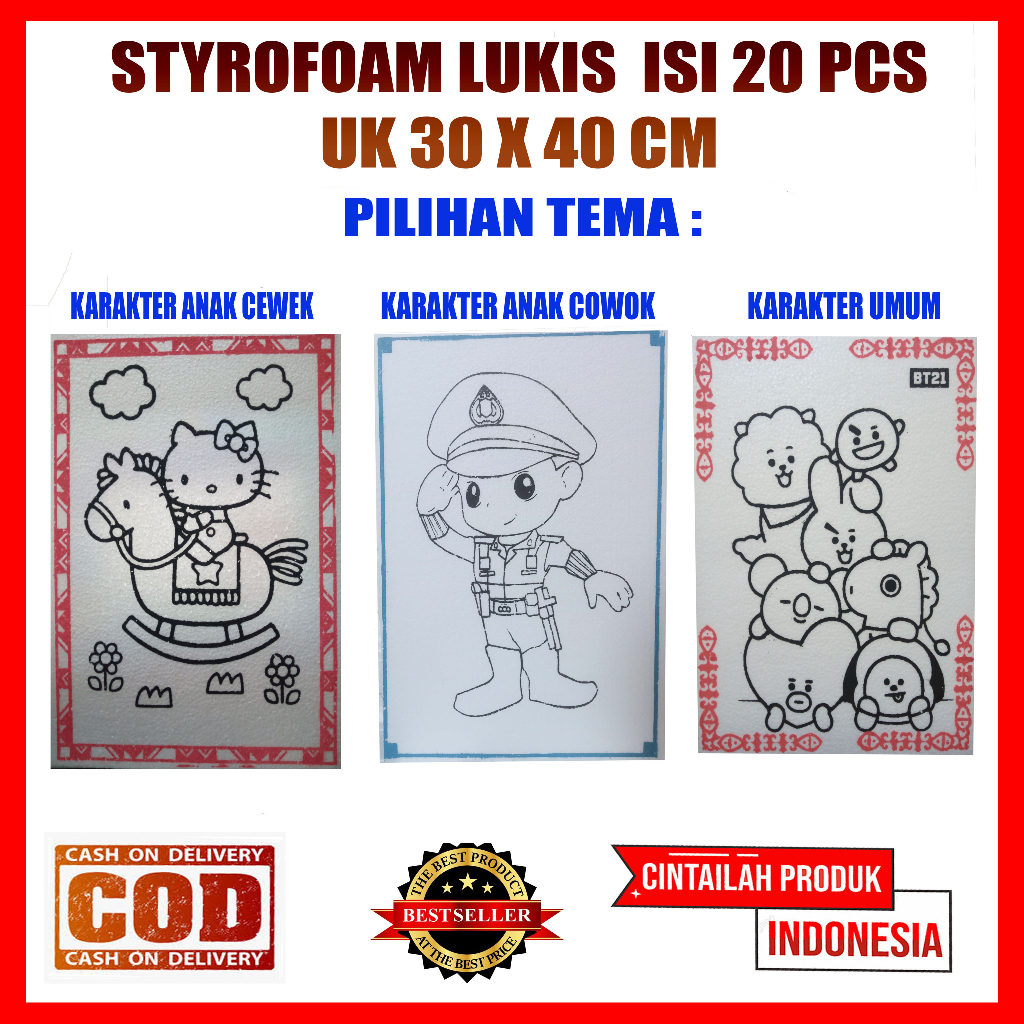 Styrofoam coloring cork contains 20 pcs | Shopee Malaysia