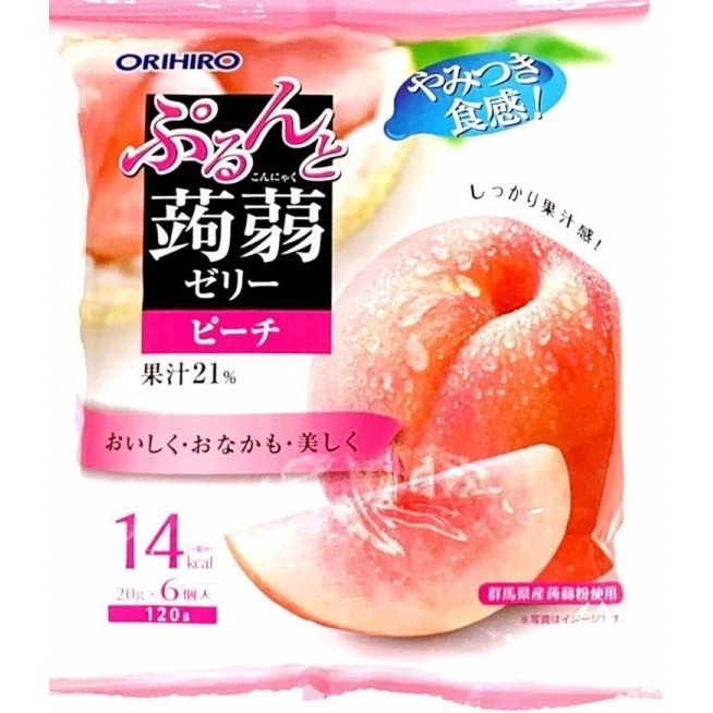 Orihiro Purunto Konjac Jelly Pouch Peach/Peach Flavor 120 Gr | Shopee ...