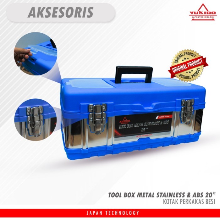 Toolbox JUMBO Tool BOX 20INC STAINLESS Plastic ANTIShatter Easy To