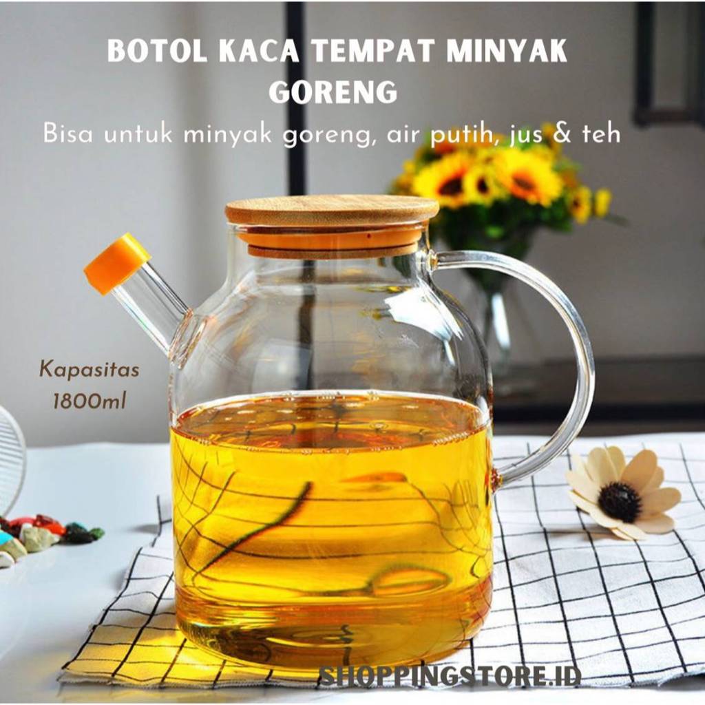 Glass Teapot Bottle Cooking Oil Holder/Glass Oil Holder Shopee Malaysia