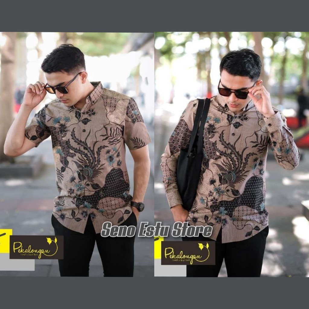 KEMEJA Modern Men's Batik Shirt Latest Men's Batik Hem Size M L XL XXL ...