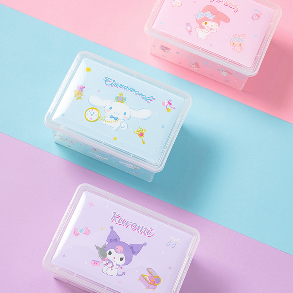 Miniso Sanrio box Organizer storage box Stackable storage box Transparent storage box storage ...