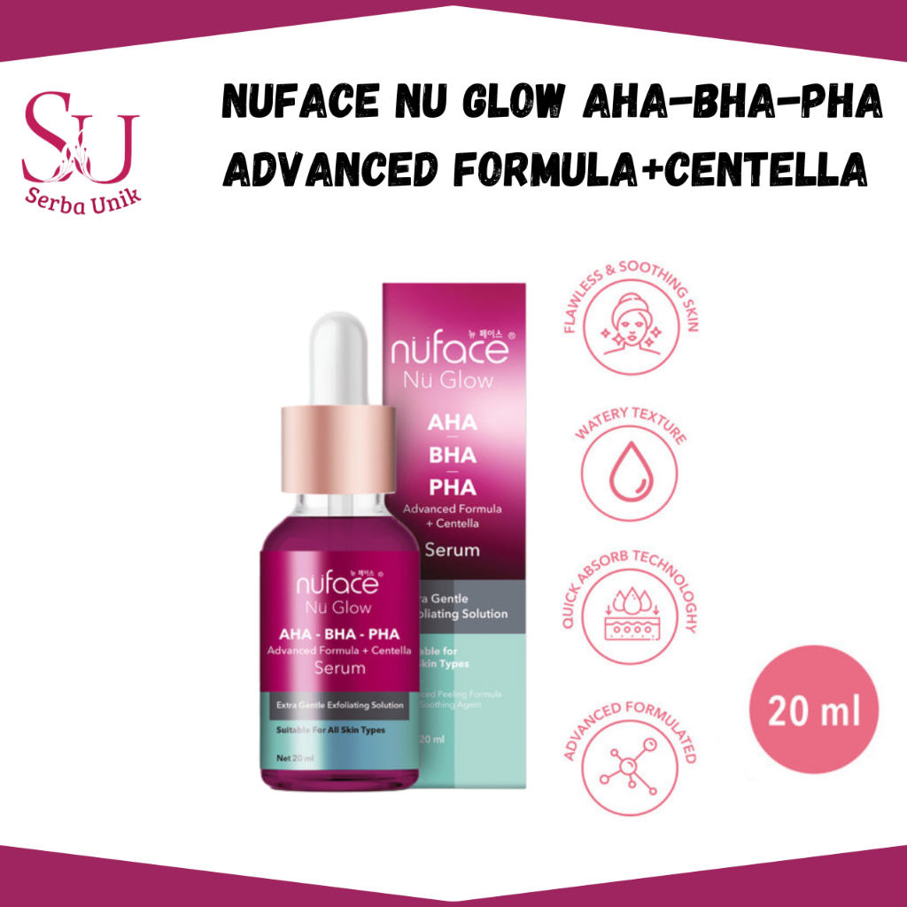 Nuface Nu Glow AHA-BHA-PHA Advanced Formula+Centella Serum 20ml ...