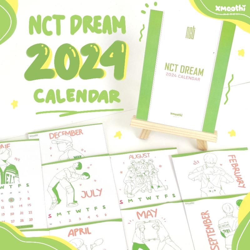 Nct DREAM 2024 CALENDAR KPOP DESK CALENDAR 2024 MINI DESK AESTHETIC