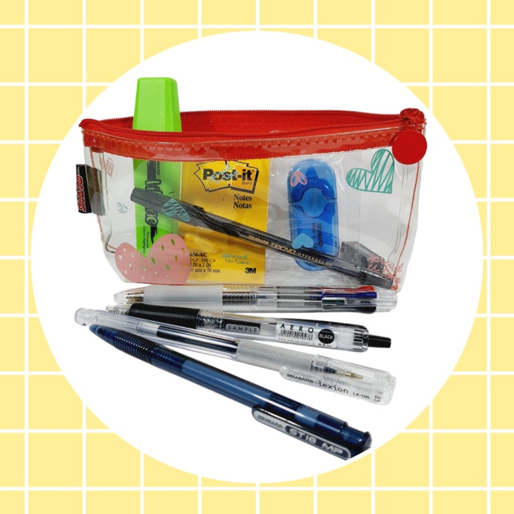 Standard Package Stationery 2 (Pulpen, Correction Tape, Highlighter