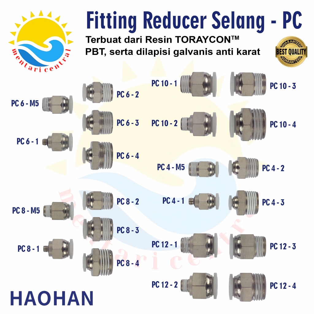 Pc Pneumatic Fitting Slip Lock Quikc Air Water Connector Male Straight ...