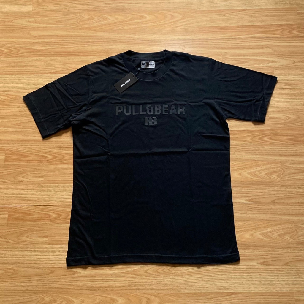 Men's T-Shirt Pull&Bear Font Black | Shopee Malaysia