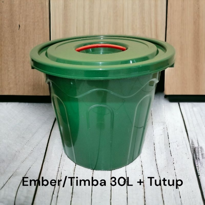 HIJAU Newest Water Bucket/Water Bag Lid Green Color 30L bonus Small ...